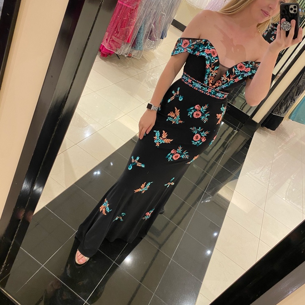 Embroidered Formal Gown